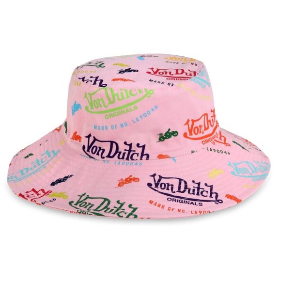 Nwt Von Dutch Pink All Over Logo Print 